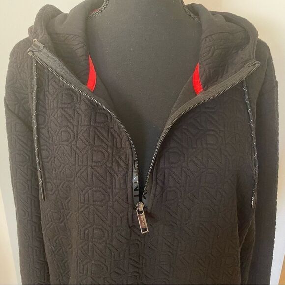 DKNY Black Vintage Hoodie Sweatshirt Size Medium Y2K - Picture 4 of 15